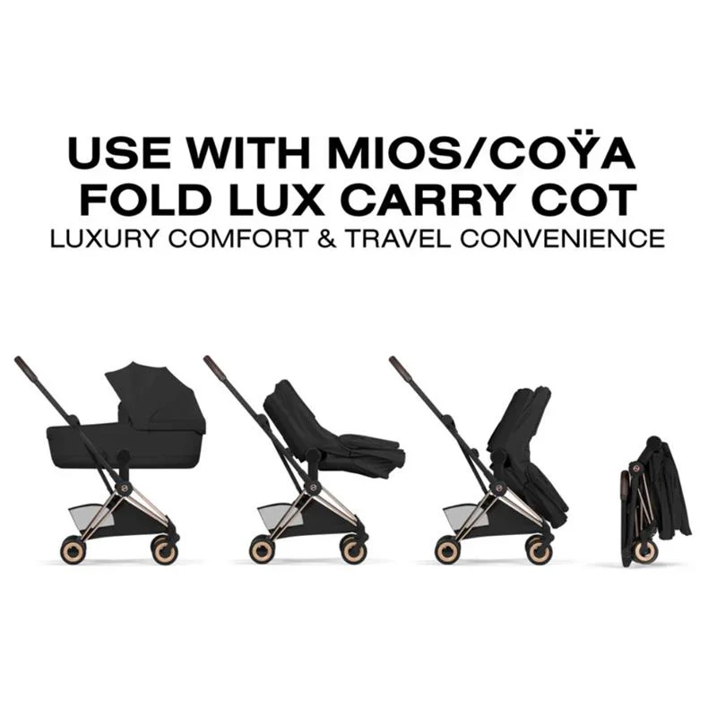 Cybex Platinum Coya Stroller Style Collection, Rose Gold Frame/Sepia Black Lux Seat - Image 8