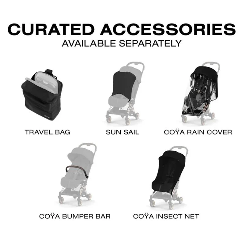 Cybex Platinum Coya Stroller Style Collection, Rose Gold Frame/Sepia Black Lux Seat - Image 9