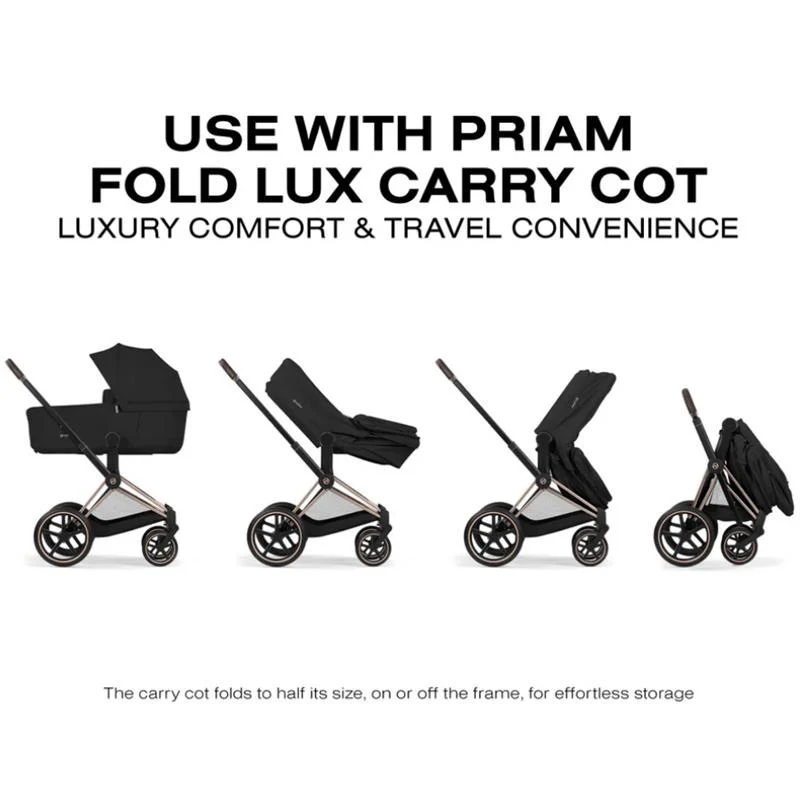 Cybex Priam Stroller Matte Black Frame/Coconut Brown Lux Seat - Image 8