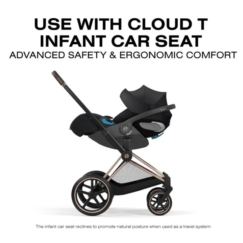 Cybex Priam Stroller Matte Black Frame/Coconut Brown Lux Seat - Image 9