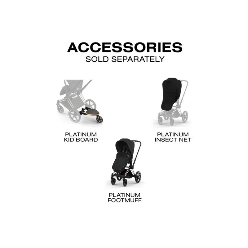 Cybex Priam Stroller Matte Black Frame/Cozy Beige Lux Seat - Image 10