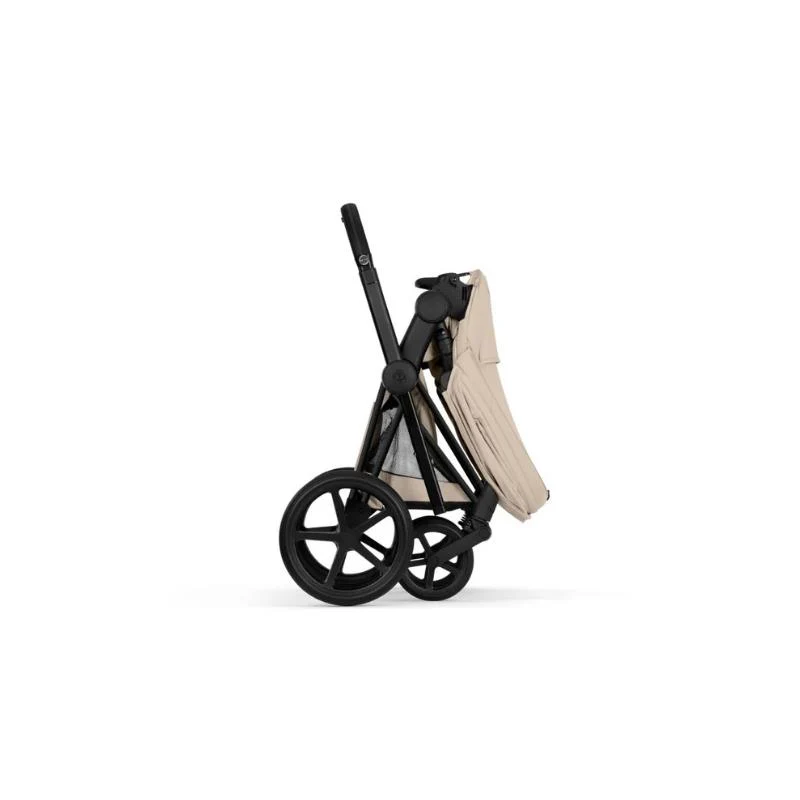 Cybex Priam Stroller Matte Black Frame/Cozy Beige Lux Seat - Image 4