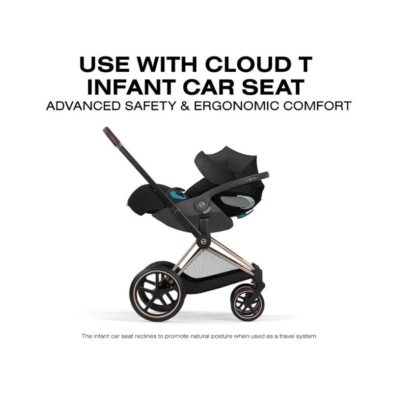 Cybex Priam Stroller Matte Black Frame/Cozy Beige Lux Seat - Image 9