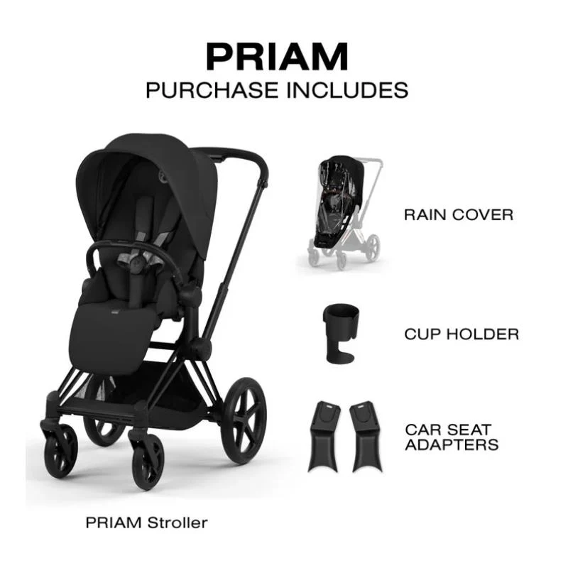 Cybex Priam Stroller Matte Black Frame/Sepia Black Lux Seat - Image 7