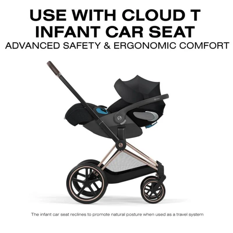 Cybex Priam Stroller Matte Black Frame/Sepia Black Lux Seat - Image 9