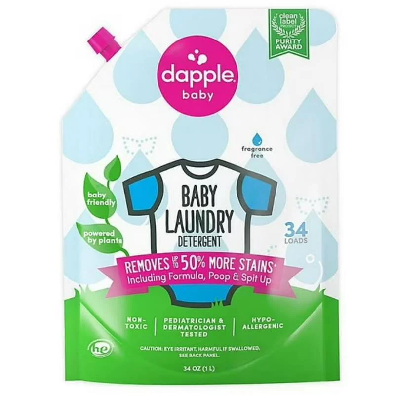 Dapple - Baby Laundry Detergent, Fragrance-Free, 34 Oz