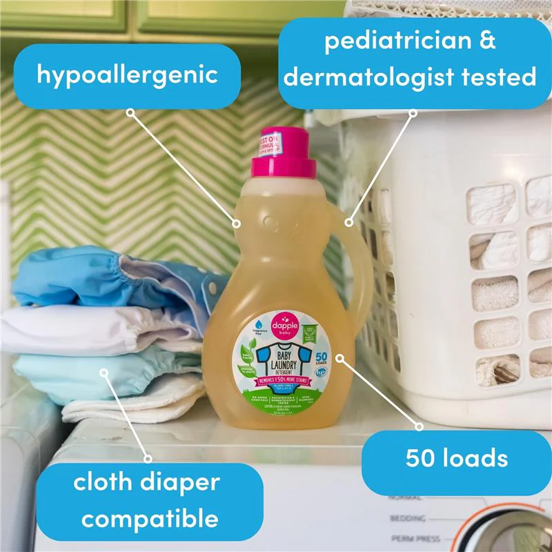 Dapple - Baby Laundry Detergent, Fragrance-Free, 50 Oz - Image 4