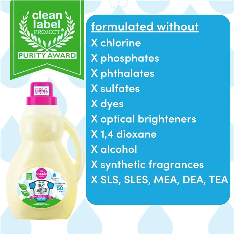 Dapple - Baby Laundry Detergent, Fragrance-Free, 50 Oz - Image 5