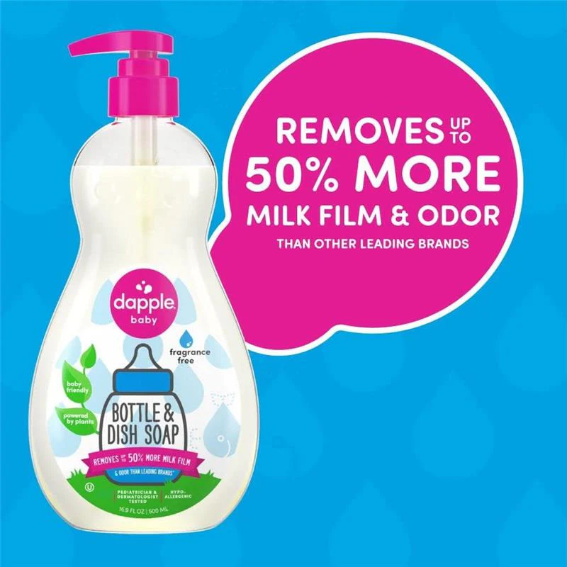 Dapple - Bottle & Dish Liquid, Fragrance-Free 16.9 Oz - Image 3