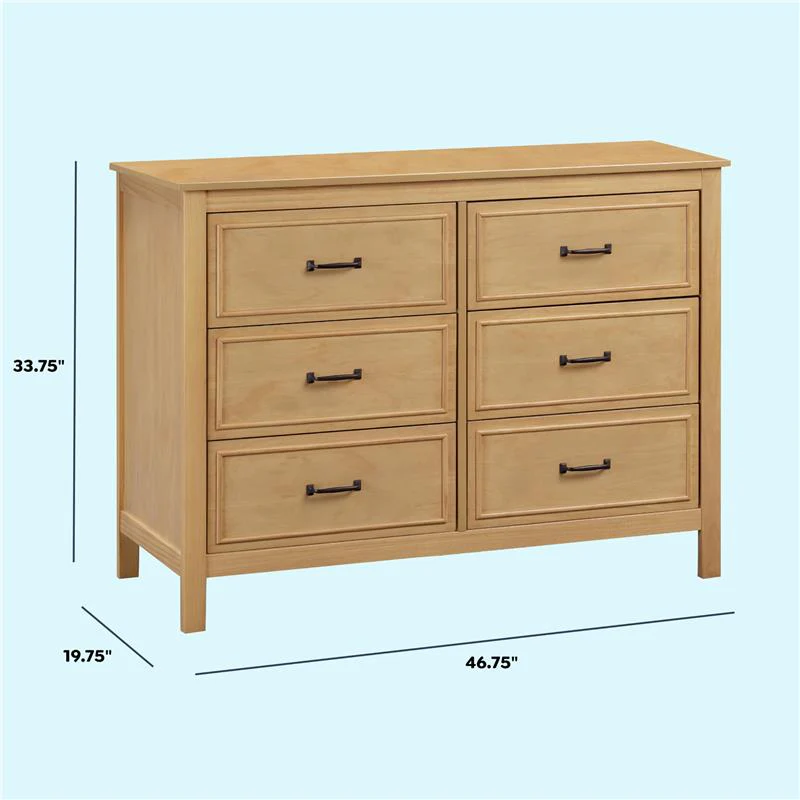 Davinci Charlie 6-Drawer Baby Dresser, Honey - Image 4
