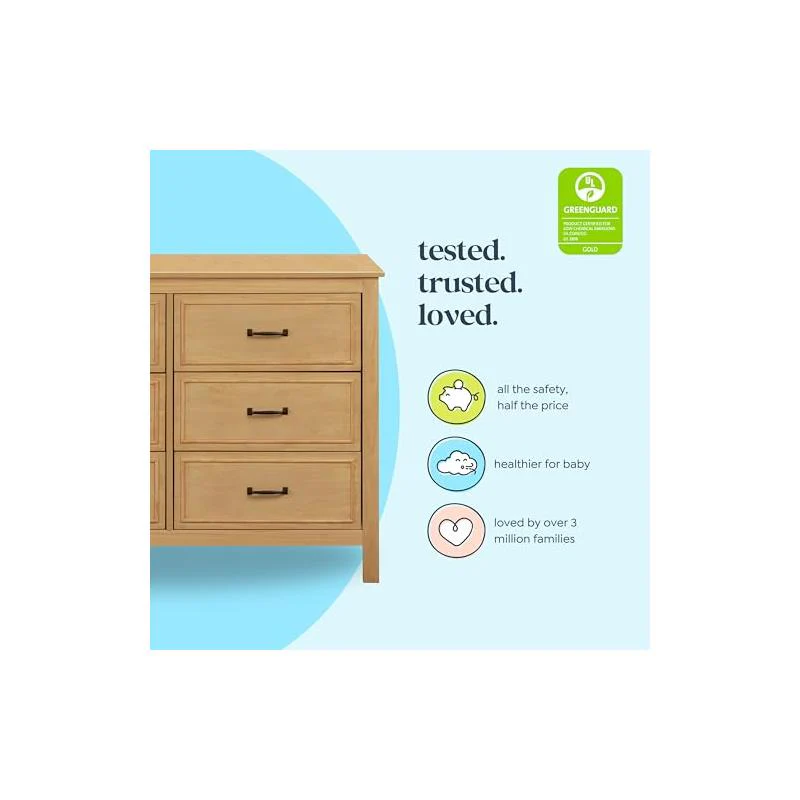Davinci Charlie 6-Drawer Baby Dresser, Honey - Image 5