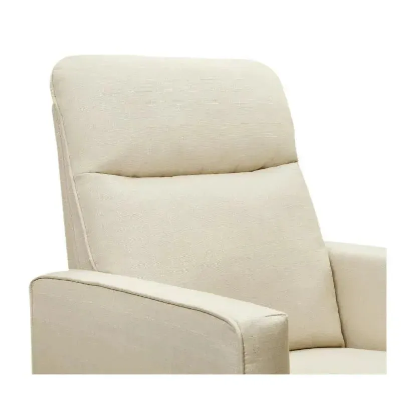Davinci - Gabby Pillowback Swivel Glider, Natural Oak - Image 4