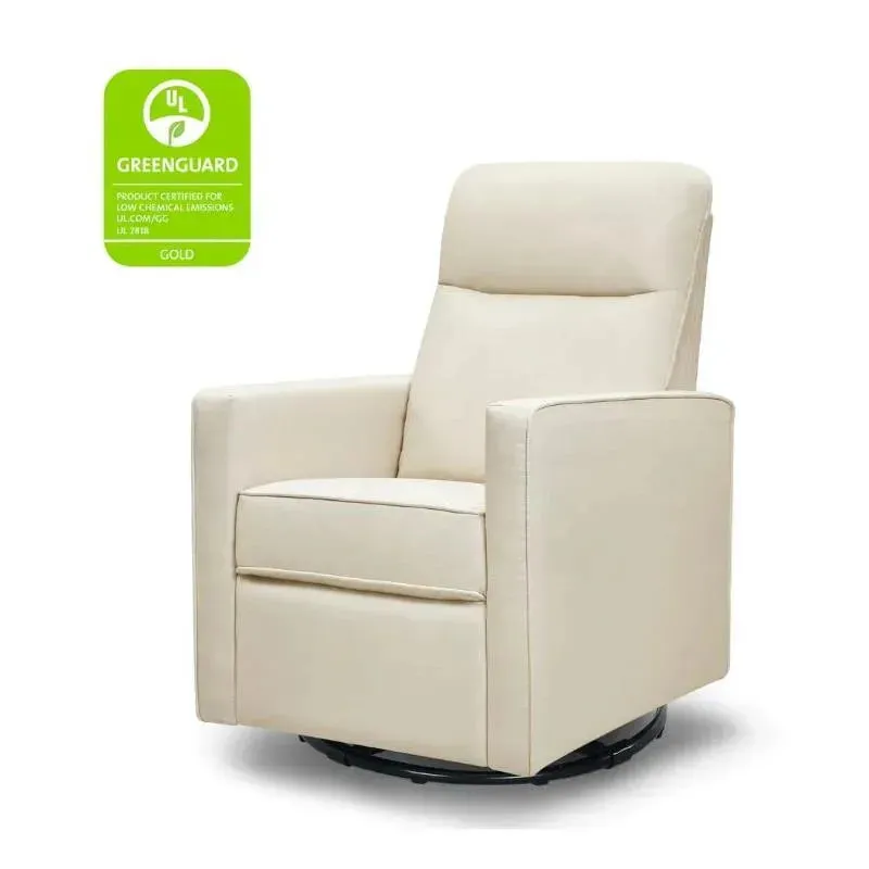 Davinci - Gabby Pillowback Swivel Glider, Natural Oak - Image 5