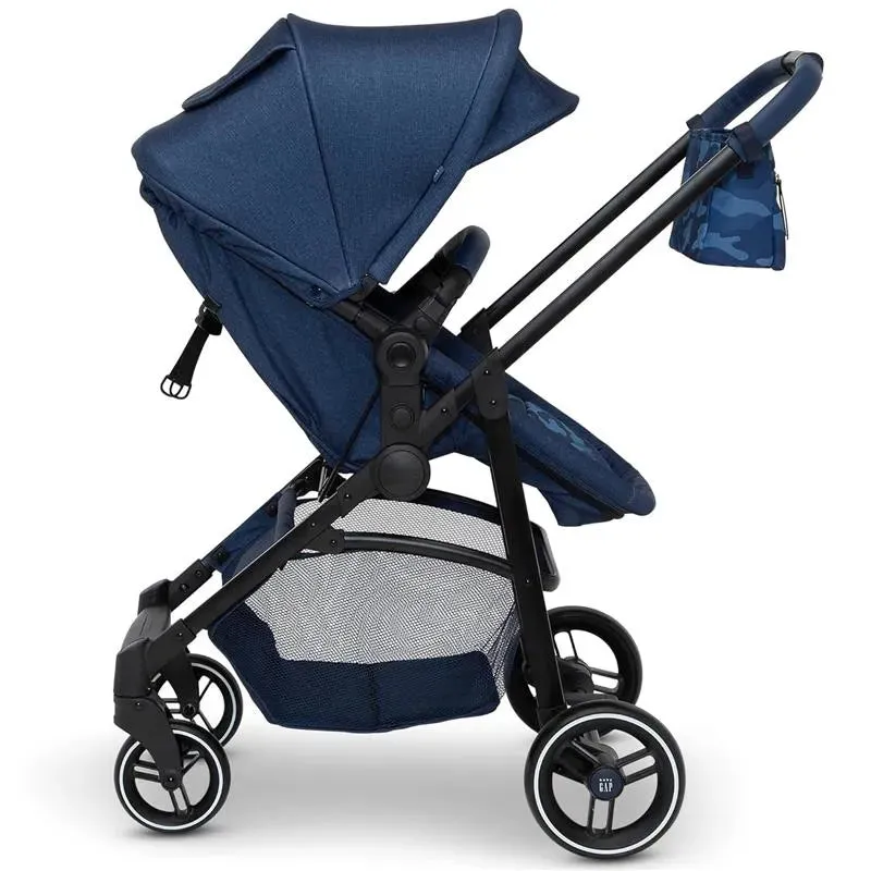 Delta Children - Baby Gap 2-In-1 Carriage Stroller, Camo Blue - Image 5
