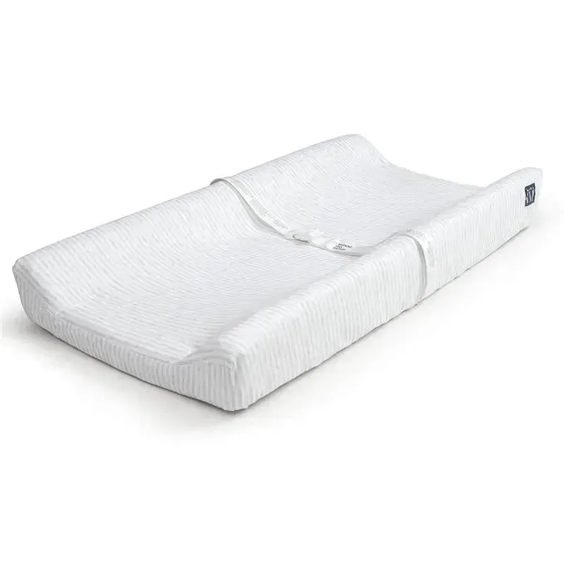 Delta Children - Gap BabyGap Contoured Changing Pad with Cooling Cover, Grey Stripe - Image 6