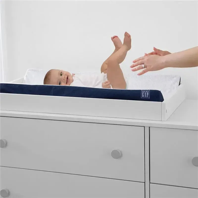 Delta Children - Gap BabyGap Contoured Changing Pad with Cooling Cover, Navy - Image 2