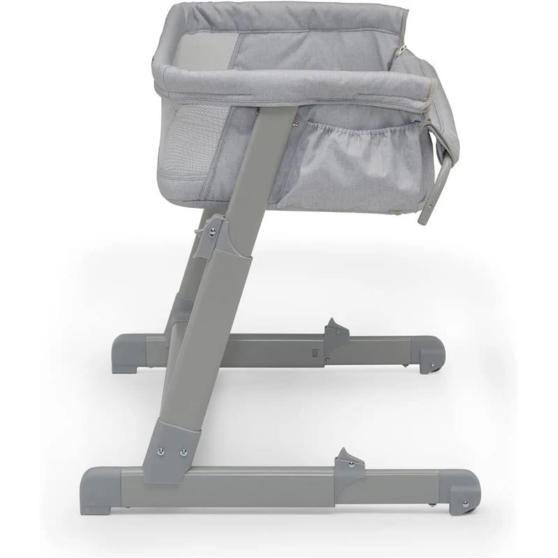 Delta - Whisper Bedside Bassinet, Grey Stripes - Image 2