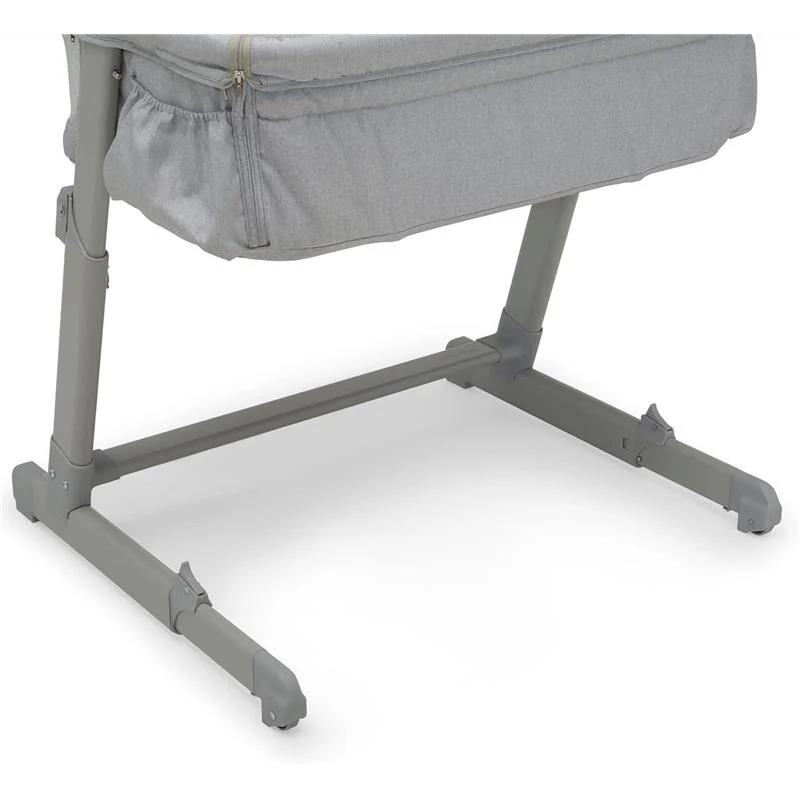Delta - Whisper Bedside Bassinet, Grey Stripes - Image 4