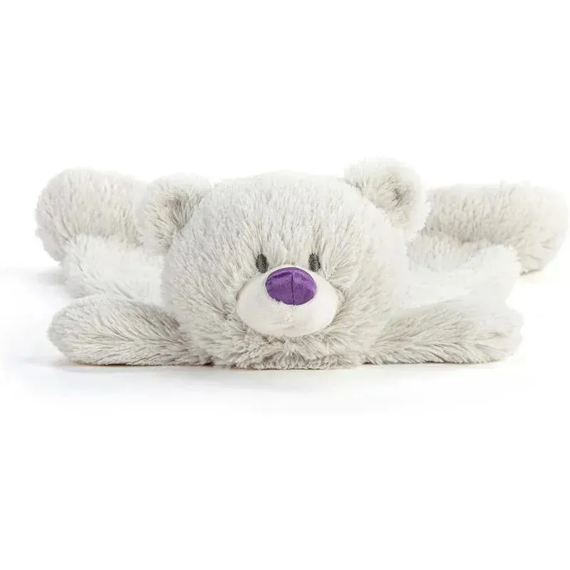 DEMDACO - Birthstone Amethyst and Grey, Stuffed Animal Blankie Bear February - Image 2