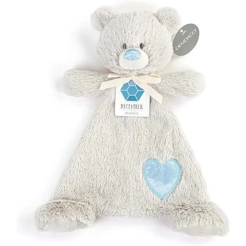 DEMDACO - Birthstone Blue and Grey, Stuffed Animal Blankie Bear December - Image 7