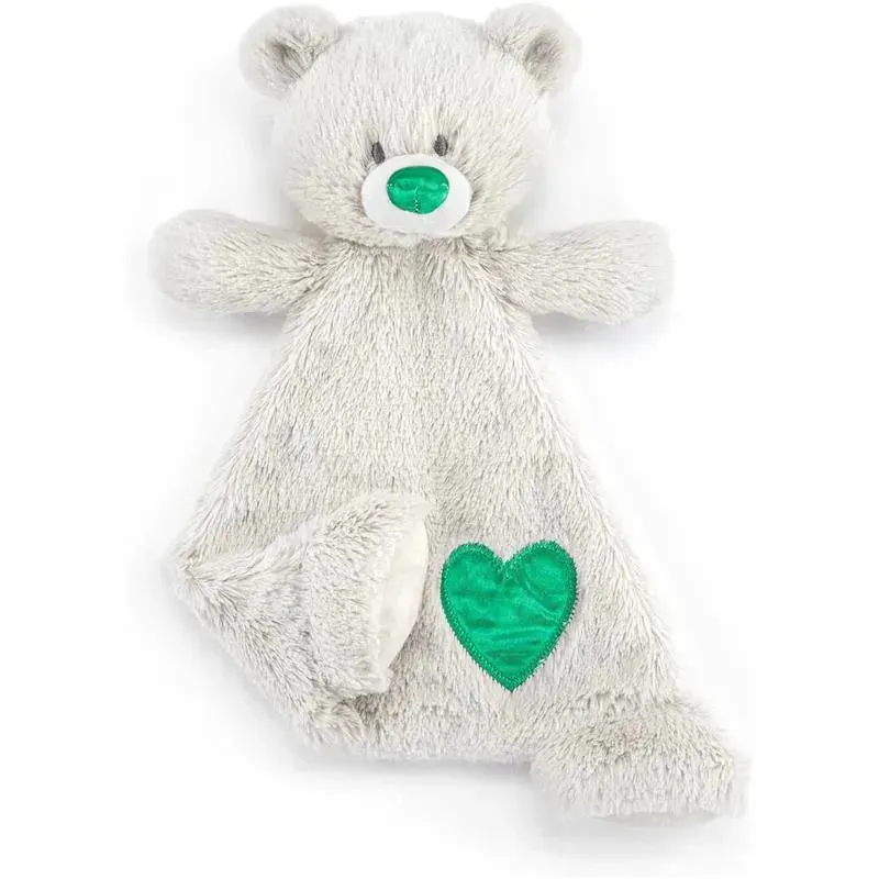 DEMDACO - Birthstone Color Emerald Green and Grey, Stuffed Animal Blankie Bear May - Image 6