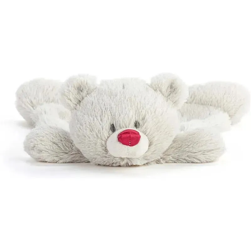 DEMDACO - Birthstone Color Garnet and Grey, Stuffed Animal Blankie Bear January - Image 2