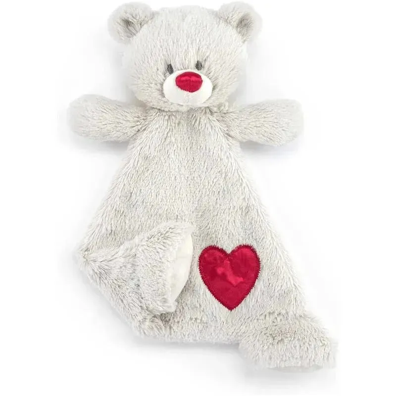 DEMDACO - Birthstone Color Garnet and Grey, Stuffed Animal Blankie Bear January - Image 3