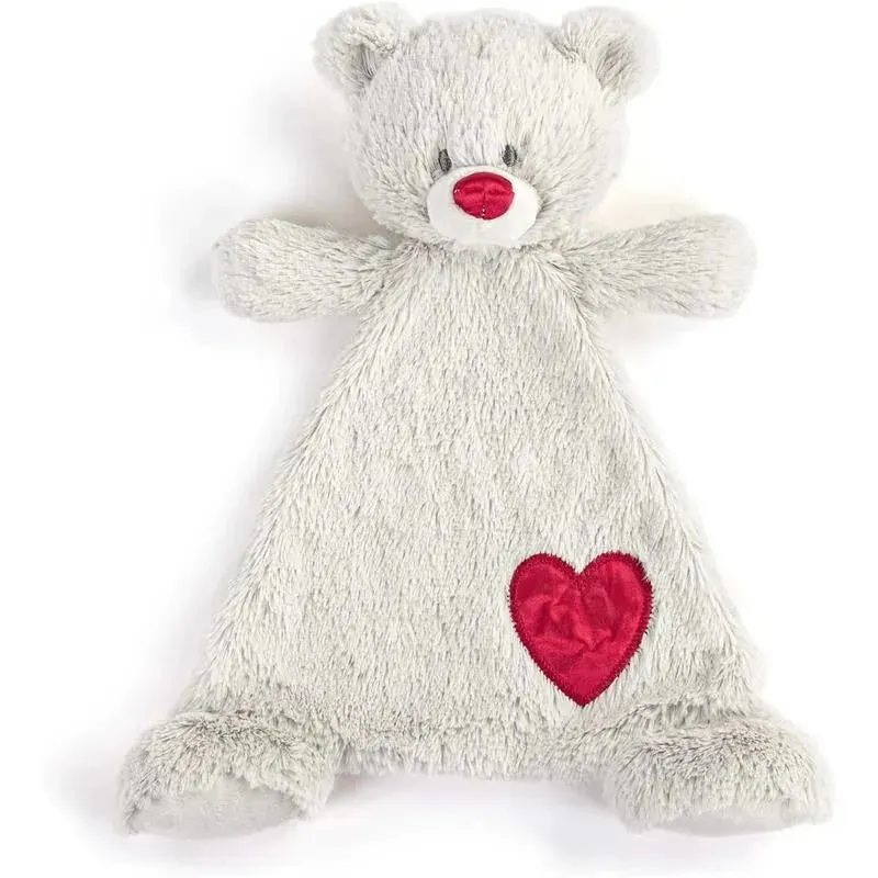 DEMDACO - Birthstone Color Garnet and Grey, Stuffed Animal Blankie Bear January - Image 5
