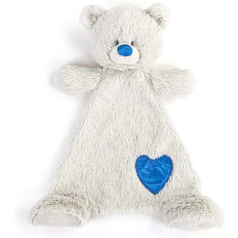DEMDACO - Birthstone Color Sapphire and Grey, Stuffed Animal Blankie Bear September