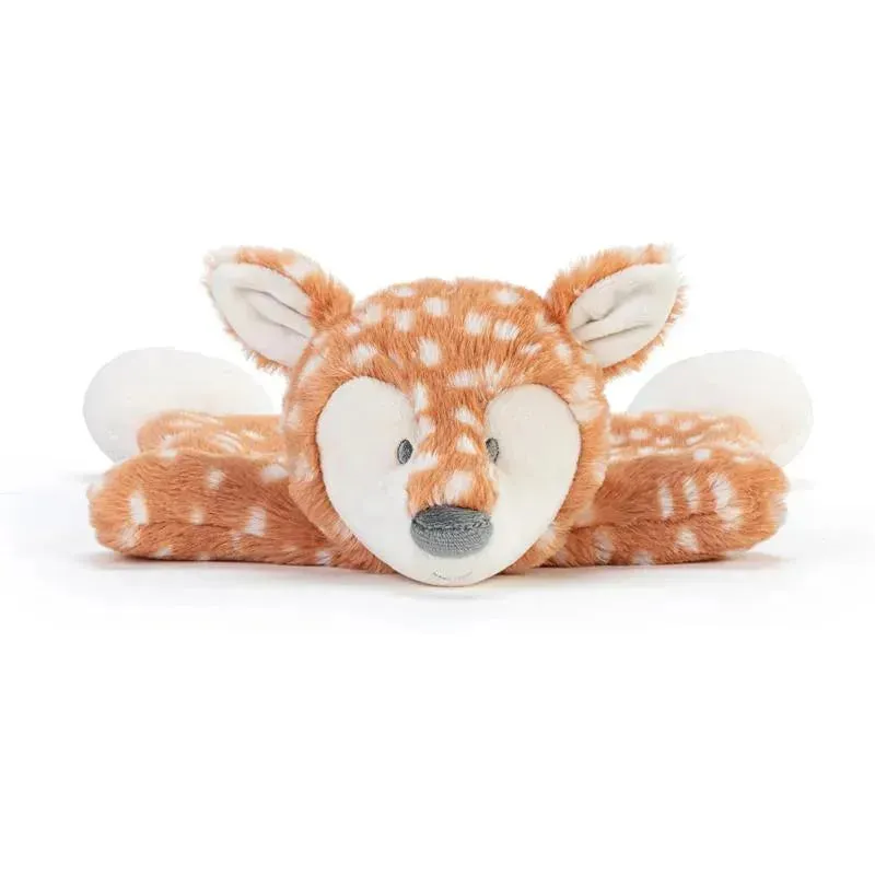 DEMDACO - Cozies Fiona Fawn Tan and White, Stuffed Animal Security Snuggly Rattle Blankie - Image 2