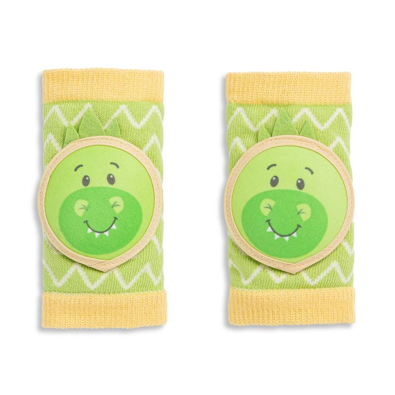 Demdaco - Dinosaur Infant One Size Fits Most Green & Yellow Knee Pads Kneezies