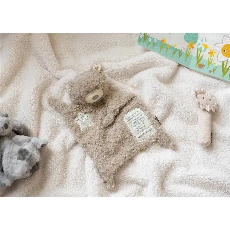 DEMDACO - Fuzzy Brown Bear Sweet Dreams Polyester Plush Blankie - Image 4