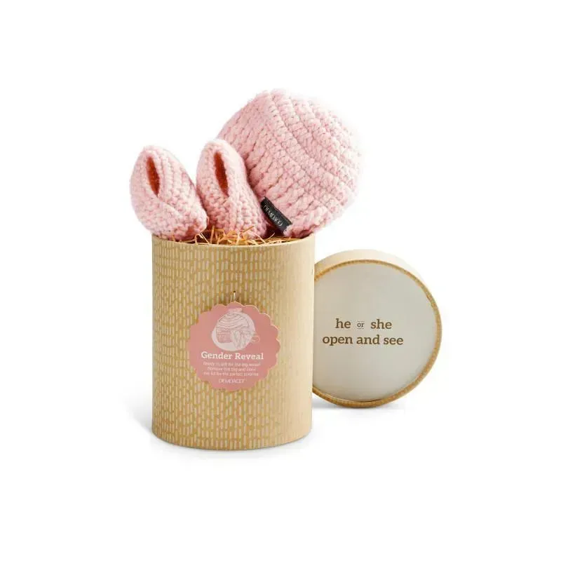 Demdaco - Gender Reveal Booties And Hat Set, Girl - Image 3