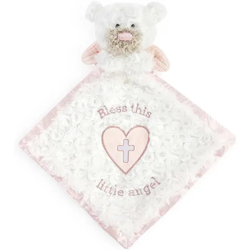 Demdaco - Guardian Angel Bear Blankie, Pink