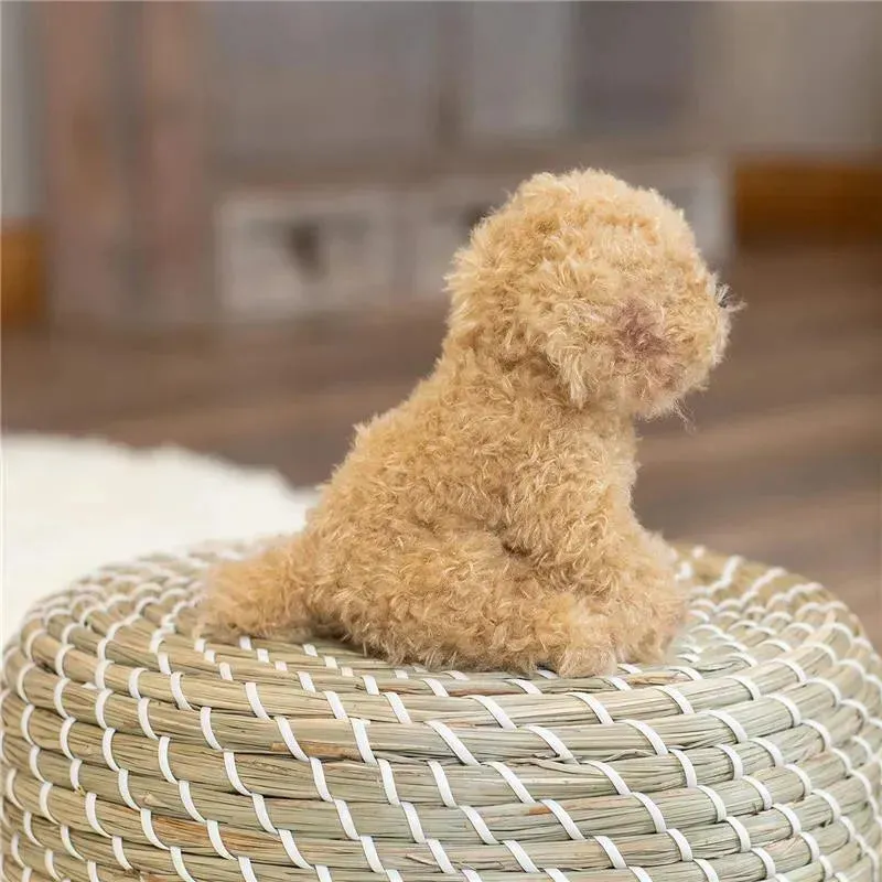 DEMDACO - Labradoodle Plush Beanbag Stuffed Animal Toy, Light Brown - Image 6