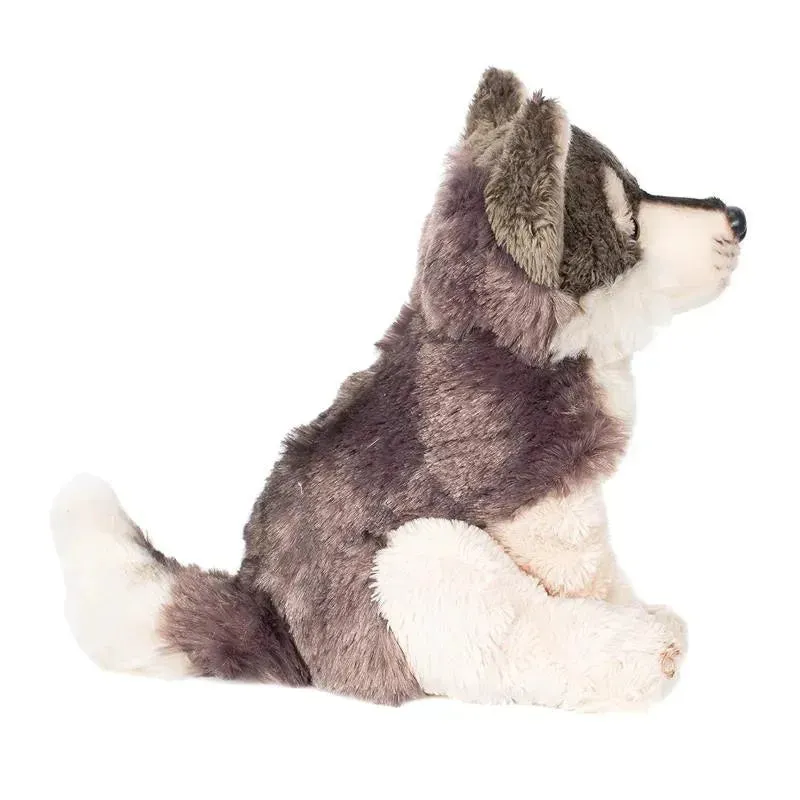 DEMDACO - Little Silver Grey Wolf Children's Plush Beanbag Stuffed Animal Toy - Image 3