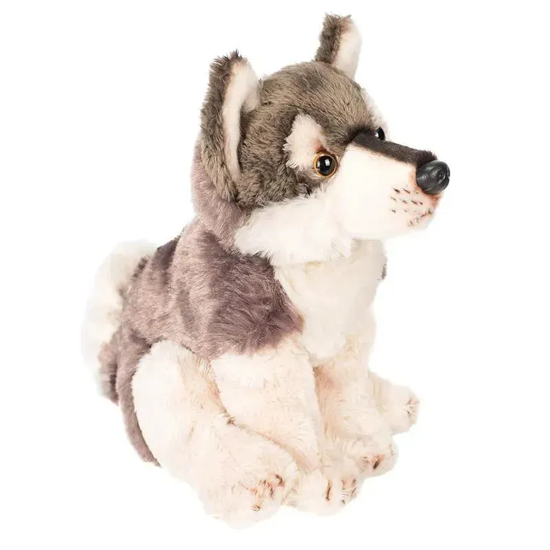 DEMDACO - Little Silver Grey Wolf Children's Plush Beanbag Stuffed Animal Toy - Image 5