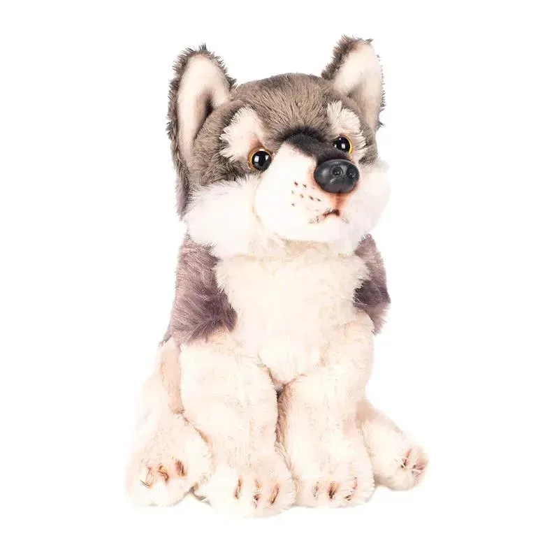DEMDACO - Little Silver Grey Wolf Children's Plush Beanbag Stuffed Animal Toy - Image 6