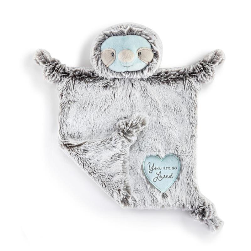 Demdaco - Luxurious Sloth Blankie, Blue