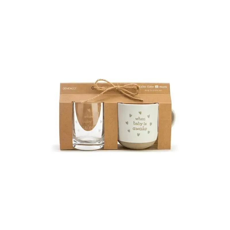 Demdaco - Mug And Wine Glass Set, When Baby Wakes/Sleeps - Image 5