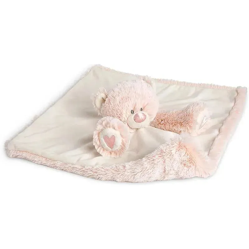 Demdaco - Teddy Rattle Blankie, Pink - Image 2