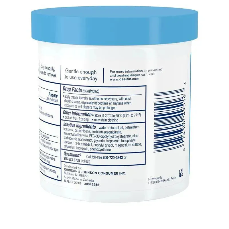 Desitin - 16 Oz Rapid Relief Blue Jar Baby Diaper Rash - Image 2