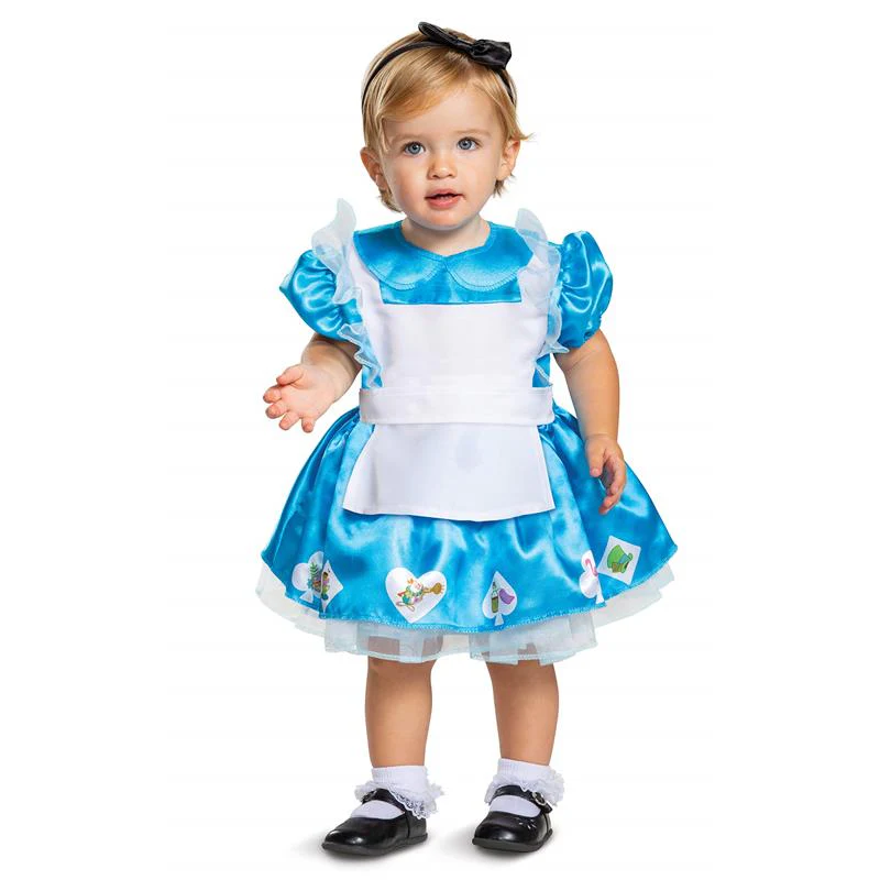 Disguise - Baby Girls Disney Alice in Wonderland Infant Costume, Blue & White