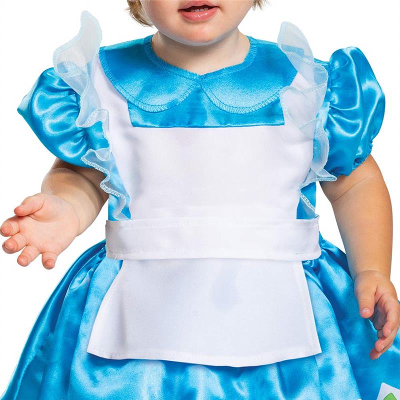 Disguise - Baby Girls Disney Alice in Wonderland Infant Costume, Blue & White - Image 3