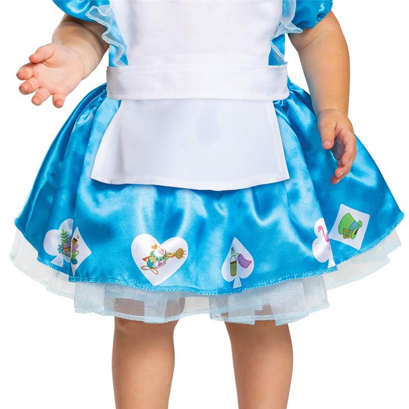 Disguise - Baby Girls Disney Alice in Wonderland Infant Costume, Blue & White - Image 4