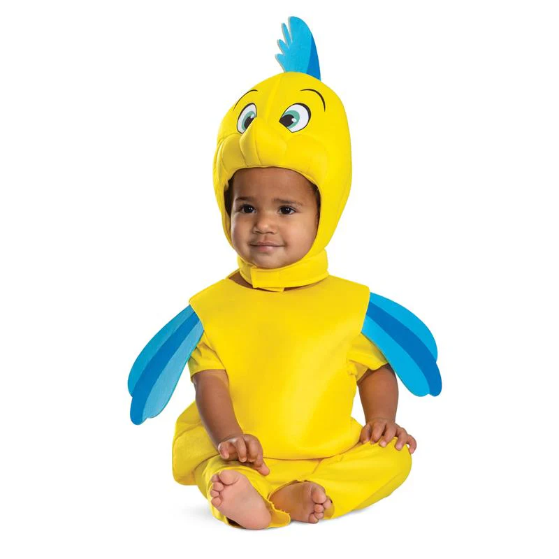Disguise - Flounder Animated Classic Costume, Official The Little Mermaid Costume - Image 4