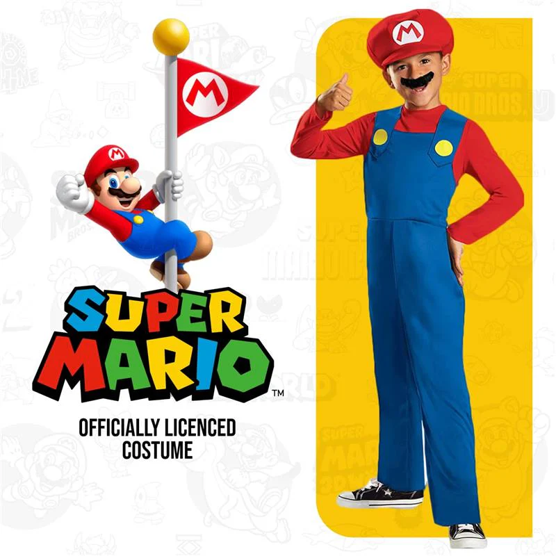 Disguise - Nintendo Super Mario Brothers Mario Classic Boys Costume - Image 2