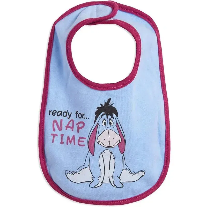 Disney Winnie the Pooh Tigger Eeyore Piglet 5 Pack Side Snap Bibs - Image 11