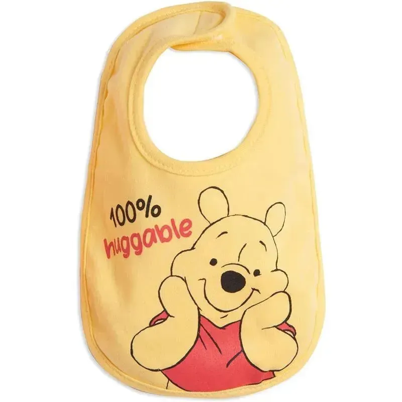 Disney Winnie the Pooh Tigger Eeyore Piglet 5 Pack Side Snap Bibs - Image 7