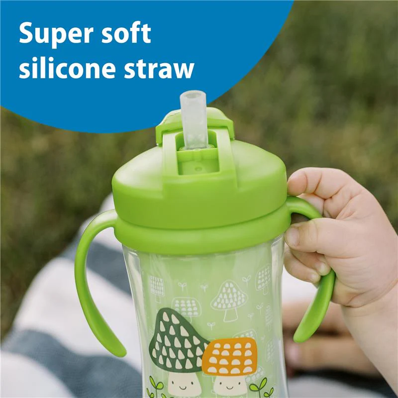Dr. Brown 10 Oz Insulated Straw Cup, Blue/Green, Outdoor, 2Pk - Image 3